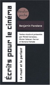 Couverture du livre Ecrits pour le cinéma par Benjamin Fondane