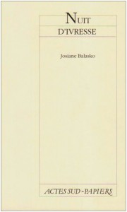 Couverture du livre Nuit d'ivresse par Josiane Balasko