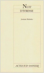 Couverture du livre Nuit d'ivresse - de Josiane Balasko