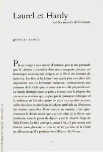 Couverture du livre Laurel et Hardy, ou les miroirs déformants - de Georges Thinès