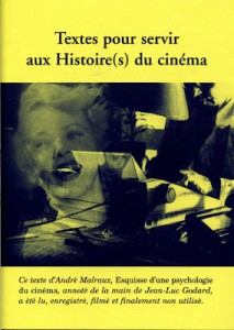 Couverture du livre Textes pour servir aux histoire(s) du cinéma... - de André Malraux