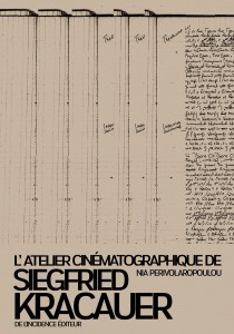 Cover of the book L'Atelier cinématographique de Siegfried Kracauer - by Nia Perivolaropoulou