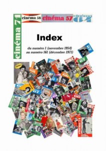 Couverture du livre Cinéma - index par Gilles Calenge et Jean-Pierre Calenge