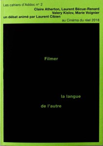 Couverture du livre Filmer la langue de l'autre - Collectif