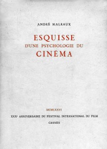 Couverture du livre Esquisse d'une psychologie du cinéma - de André Malraux