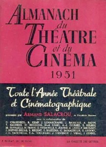 Couverture du livre Almanach du théâtre et du cinéma 1951 - Sous la direction de Jean Vagne
