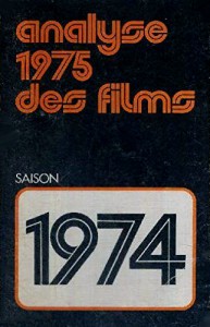 Couverture du livre Analyse 1975 des films par Collectif