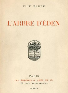 Couverture du livre L'Arbre d'Eden par Elie Faure