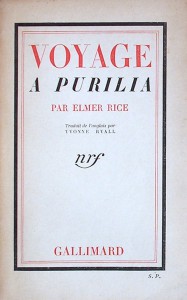 Couverture du livre Voyage à Purilia par Elmer Rice