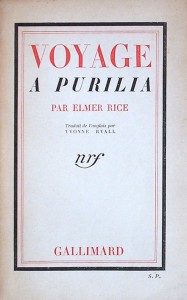 Couverture du livre Voyage à Purilia - de Elmer Rice