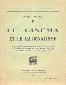 Couverture du livre Le cinéma et le rationalisme par André Lorulot