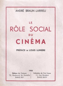 Couverture du livre Le rôle social du cinéma par André Braun-Larrieu