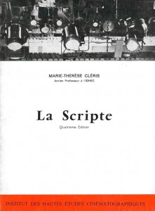 Couverture du livre La Scripte - de Marie-Thérèse Cléris