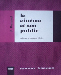 Couverture du livre Le cinéma et son public par Jacques Durand