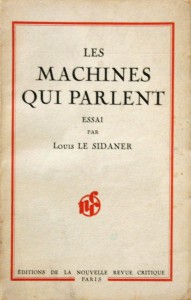 Couverture du livre Les Machines qui parlent - de Louis Le Sidaner