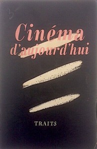 Couverture du livre Cinéma d'aujourd'hui - Sous la direction de Serge Lang