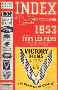 Cover of the book Index de la Cinématographie française 1953 A - Collective