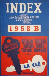 Cover of the book Index de la Cinématographie française 1958 B - Collective