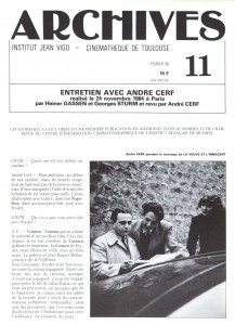 Couverture du livre Entretien avec André Cerf - de Heiner Gassen et Georges Sturm