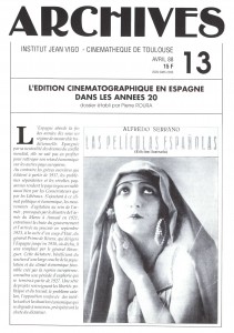 Couverture du livre L'Édition cinématographique en Espagne dans les années 20 - de Pierre Roura