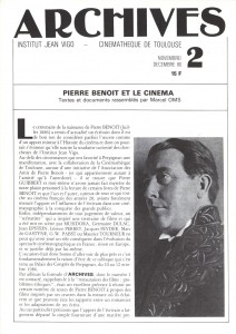 Couverture du livre Pierre Benoit et le cinéma par Marcel Oms