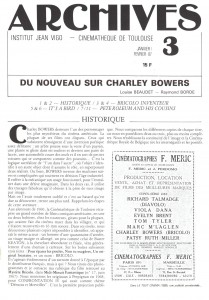 Couverture du livre Du nouveau sur Charley Bowers - de Louise Beaudet et Raymond Borde