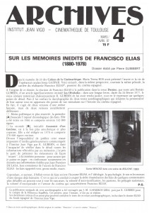 Couverture du livre Sur les mémoires inédits de Francisco Elias (1880-1978) - de Pierre Guibbert