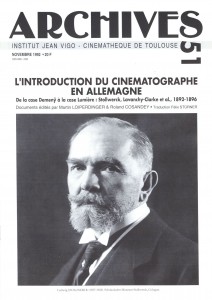 Couverture du livre L'Introduction du cinématographe en Allemagne - de Martin Loiperdinger et Roland Cosandey