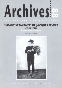 Couverture du livre Visages d'enfants de Jacques Feyder par Roland Cosandey