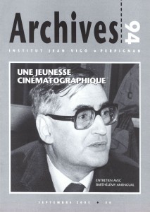Couverture du livre Une jeunesse cinématographique - de Barthélémy Amengual