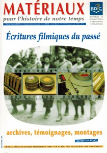 Couverture du livre Écritures filmiques du passé - Sous la direction de Odette Martinez-Maler et Laurent Véray