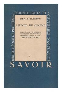 Couverture du livre Aspects du cinéma par Denis Marion