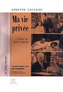 Couverture du livre Ma vie privée - de Ginette Leclerc