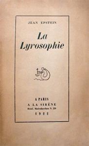 Couverture du livre La Lyrosophie par Jean Epstein