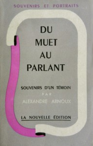 Couverture du livre Du muet au parlant - de Alexandre Arnoux