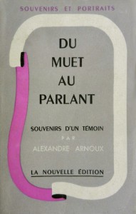 Couverture du livre Du muet au parlant par Alexandre Arnoux