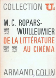 Couverture du livre De la littérature au cinéma par Marie-Claire Ropars