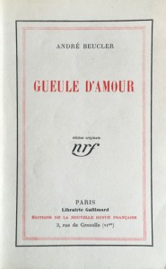 Couverture du livre Gueule d'amour par André Beucler