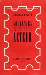 Couverture du livre Souvenirs et notes de travail d'un acteur par Charles Dullin