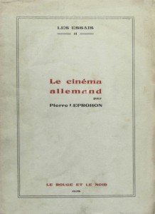 Couverture du livre Le Cinéma allemand - de Pierre Leprohon