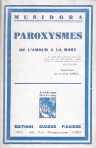 Cover of the book Paroxysmes - by Musidora