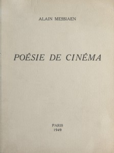 Couverture du livre Poésie de cinéma - de Alain Messiaen