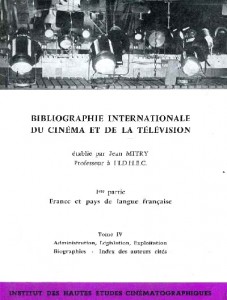 Couverture du livre Bibliographie internationale du cinéma et de la télévision par Jean Mitry