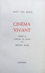 Couverture du livre Cinéma vivant - de Saint-Pol-Roux