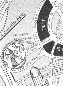 Couverture du livre Déplacements et villégiatures littéraires avec la carte de la République des Lettres par André Lang