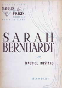 Couverture du livre Sarah Bernhardt - de Maurice Rostand