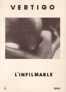 Couverture du livre L'infilmable par Collectif dir. Jacques Gerstenkorn