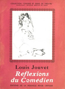Couverture du livre Réflexions du comédien par Louis Jouvet