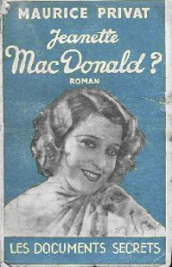 Couverture du livre Jeanette MacDonald? - de Maurice Privat