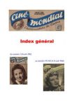 Ciné-mondial:index général : du numéro 1 (8 août 1941) au numéro 151-152 (4-11 août 1944)...